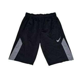 Nike Youth Boys Dri-Fit *Chopped/Altered* Athletic Shorts Black Size L 24 x 8.5